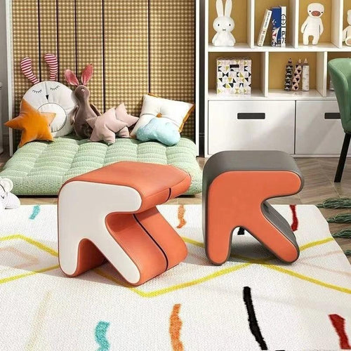 Arrow Leather Ottoman