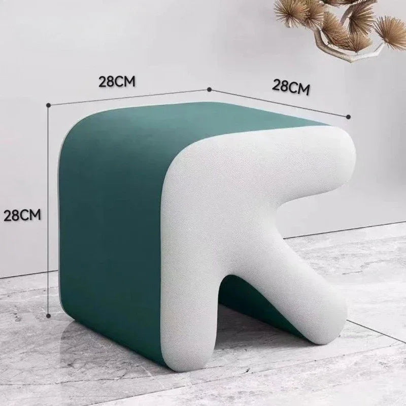 Arrow Leather Ottoman
