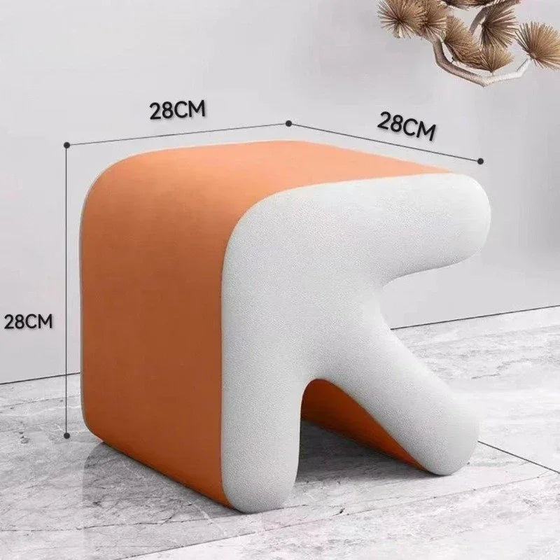 Arrow Leather Ottoman