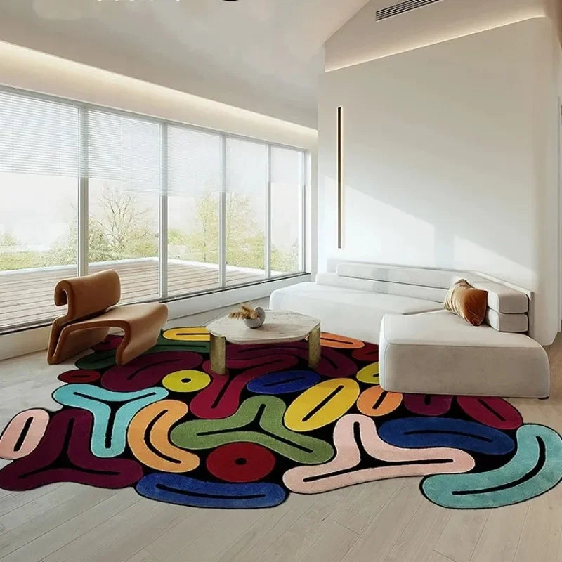 Artistic Irregular Plush Carpet