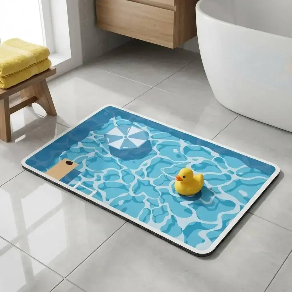 Bathroom floor mat