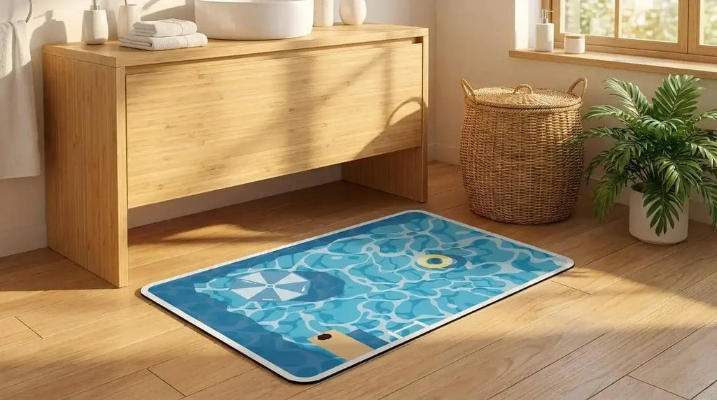 Bathroom floor mat