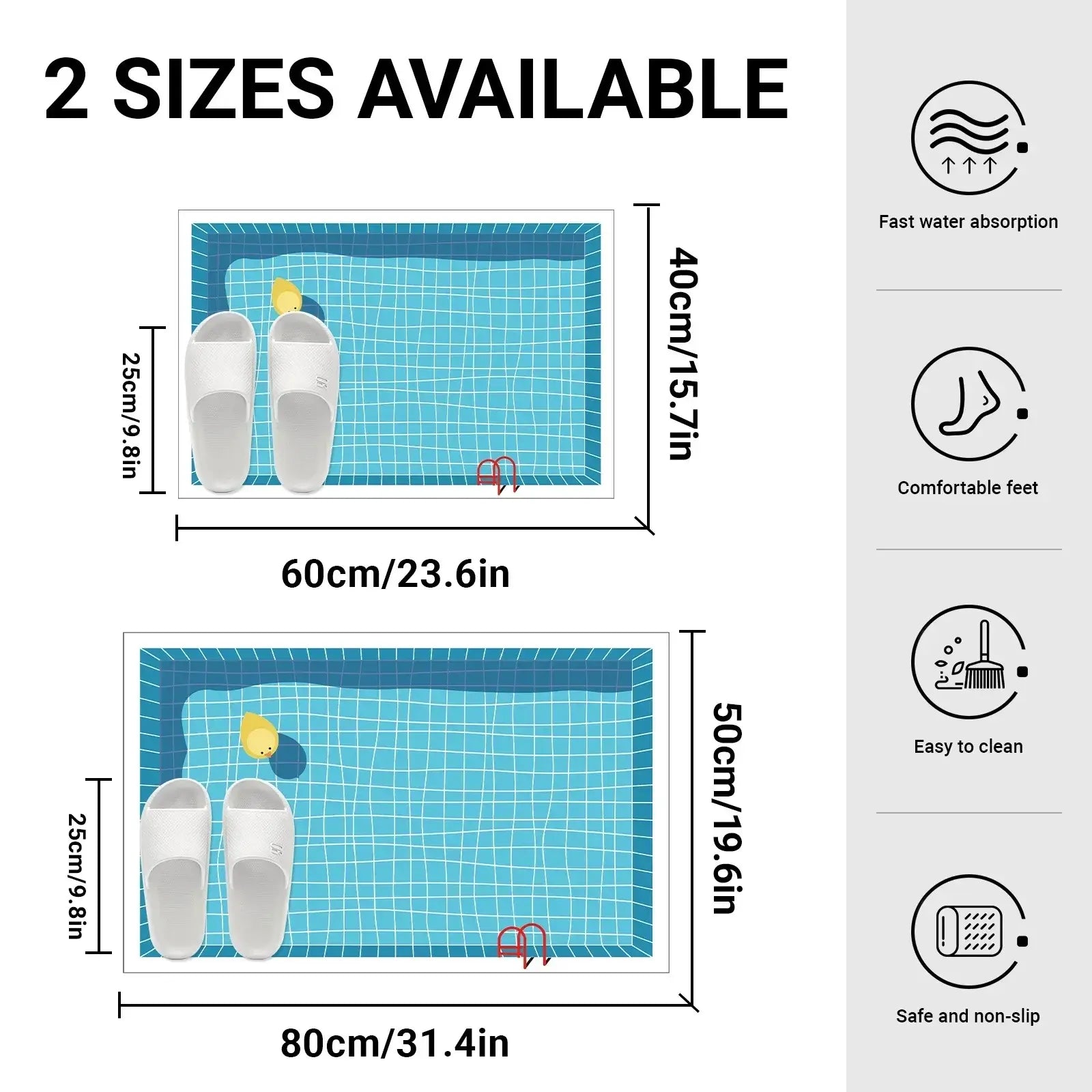 Bathroom floor mat