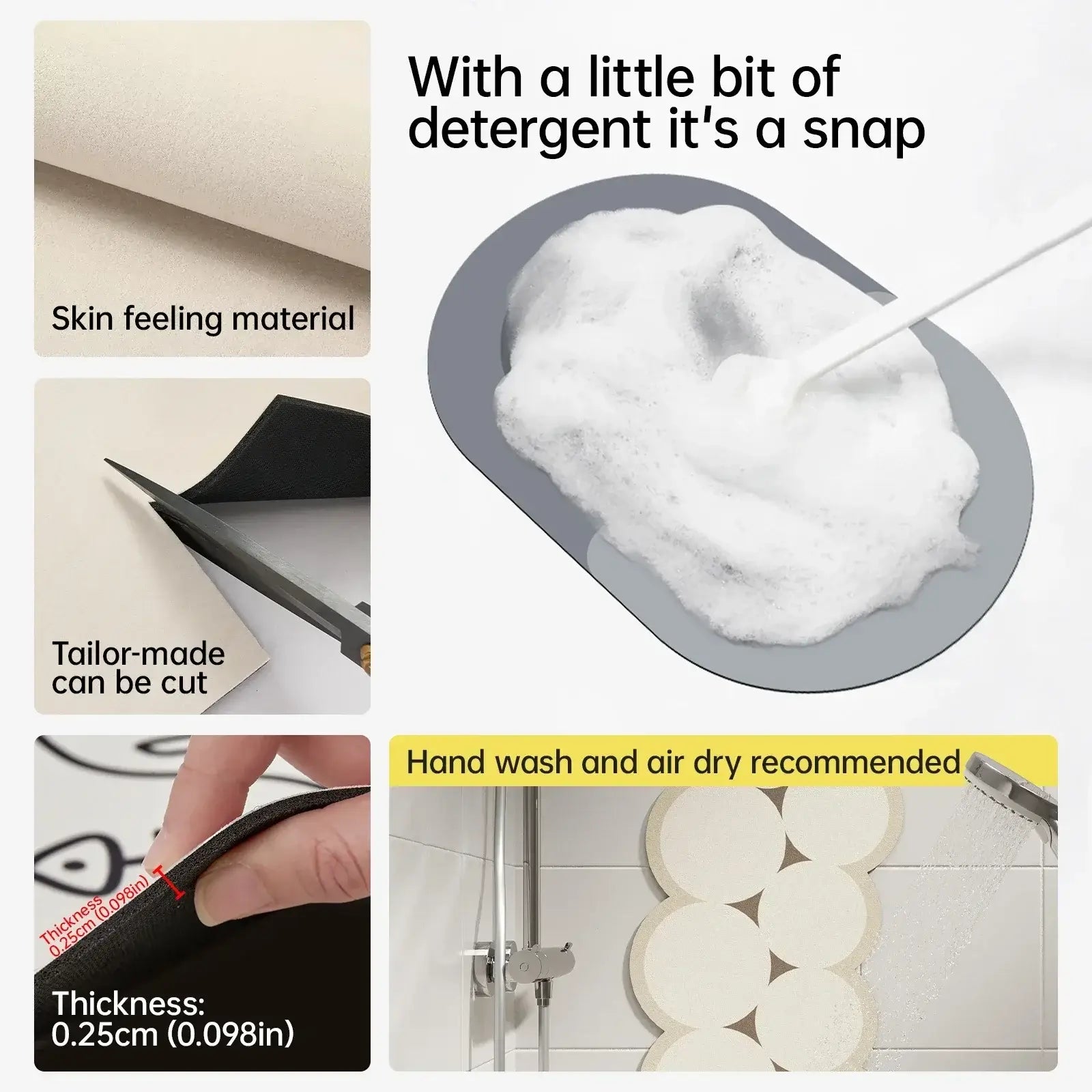 Bathroom floor mat