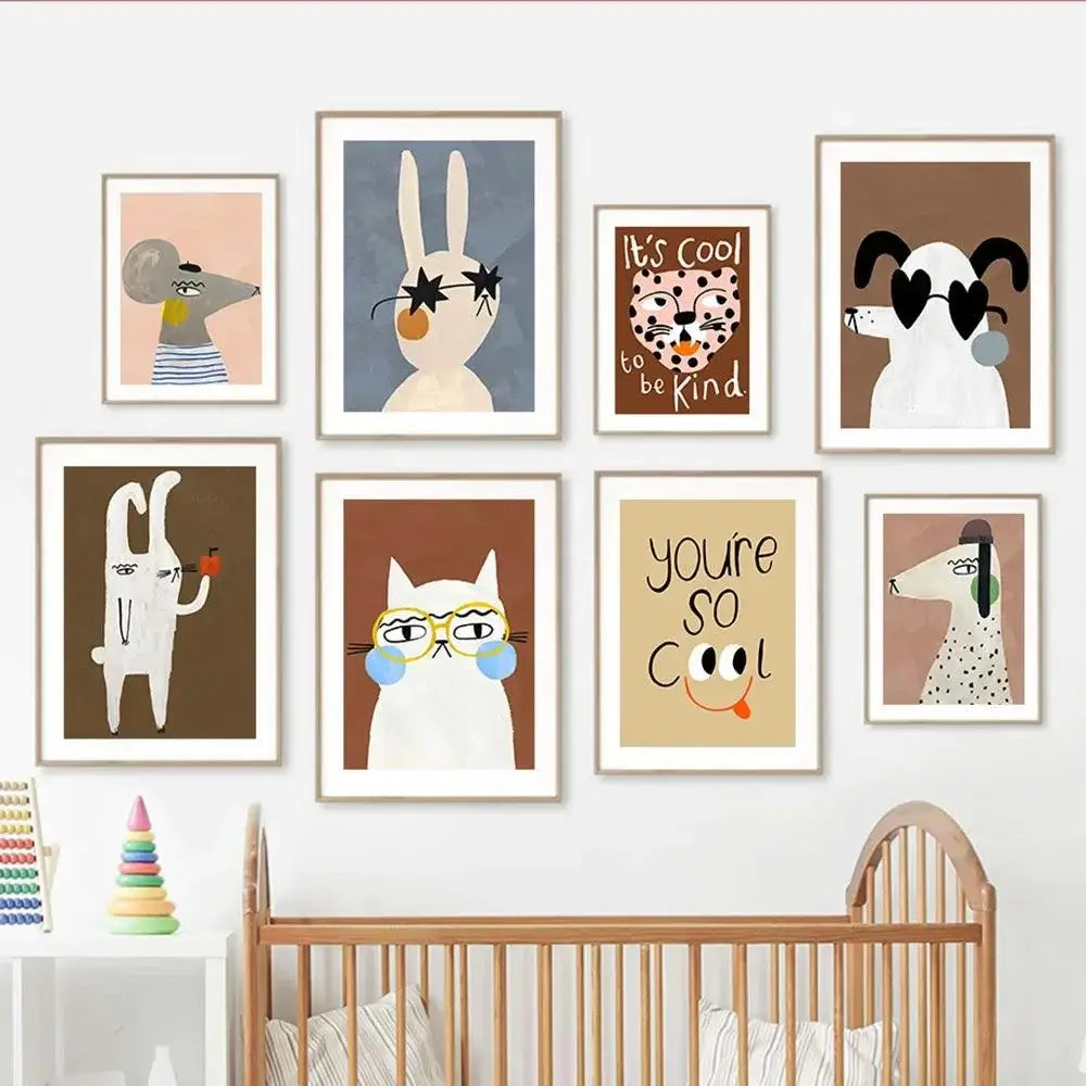 Cartoon Animal Wall Poster