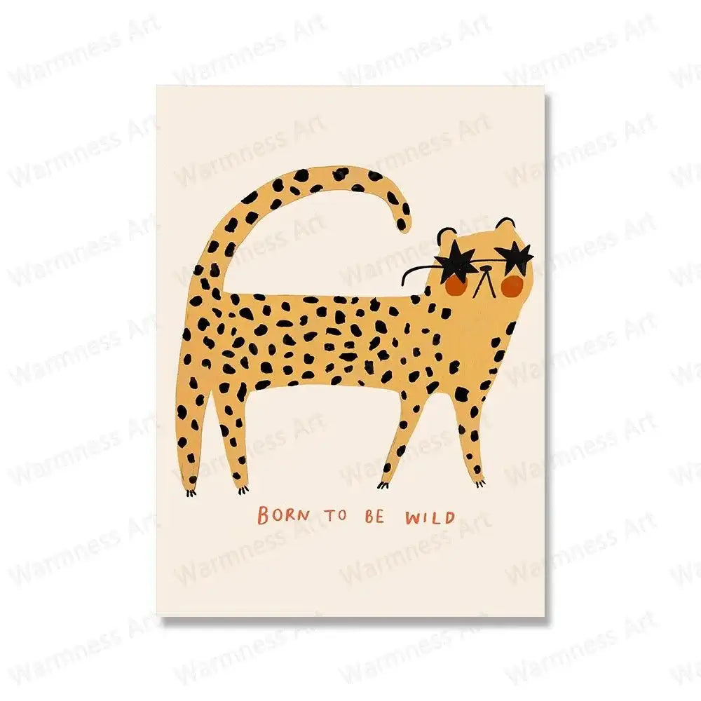 Cartoon Animal Wall Poster