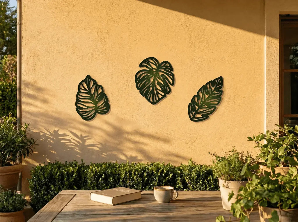 Wooden leaf wall decor