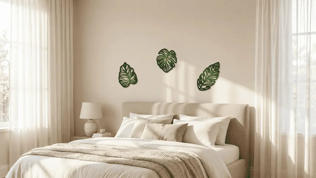 Wooden leaf wall decor