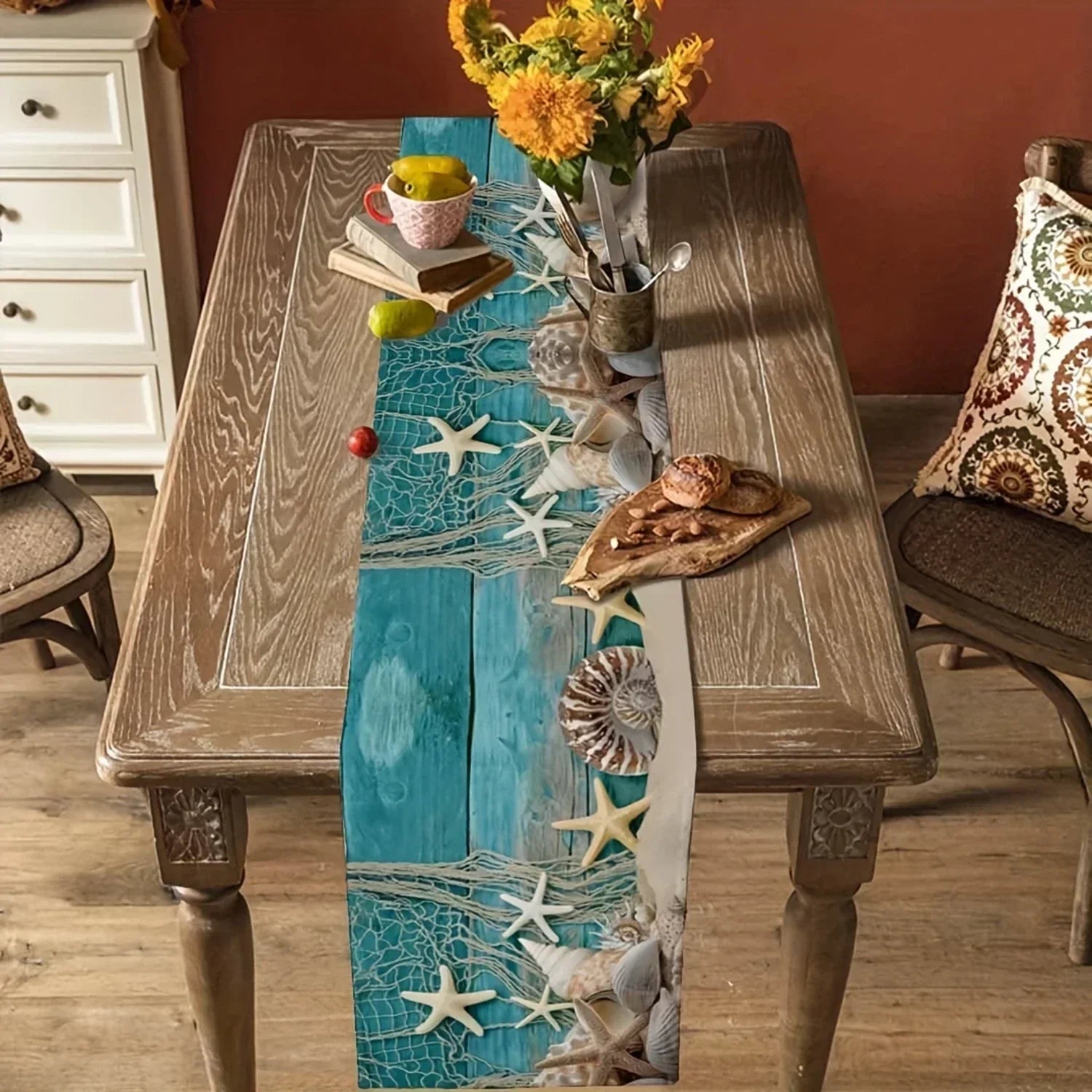 Coastal table runner
