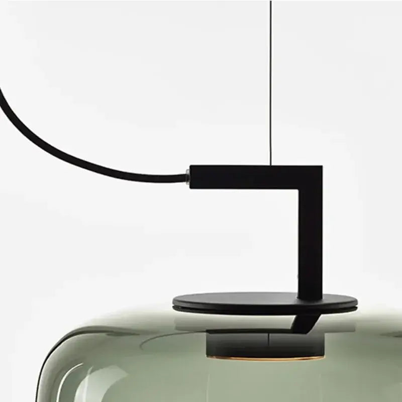 Danish Glass Pendant Light _ Sculptural Glow for Living