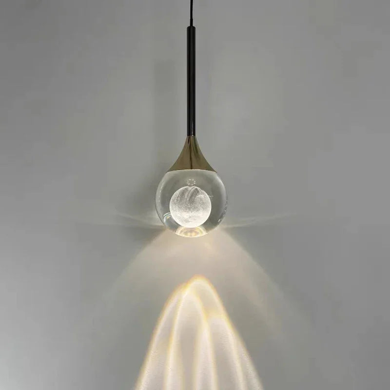 Modern Art Moon Pendant _ Brings soft lunar glow