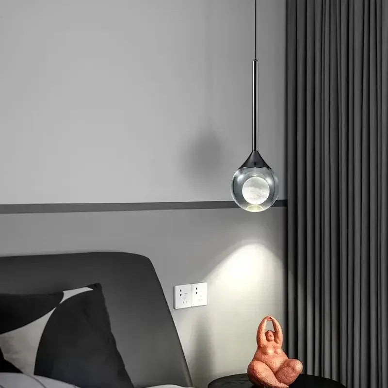 Modern Art Moon Pendant _ Brings soft lunar glow
