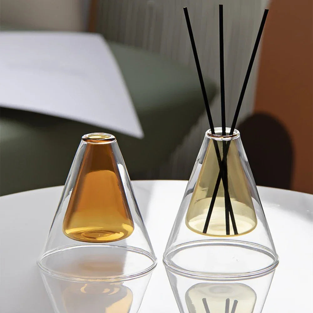 Triangle Glass Aromatherapy Vase