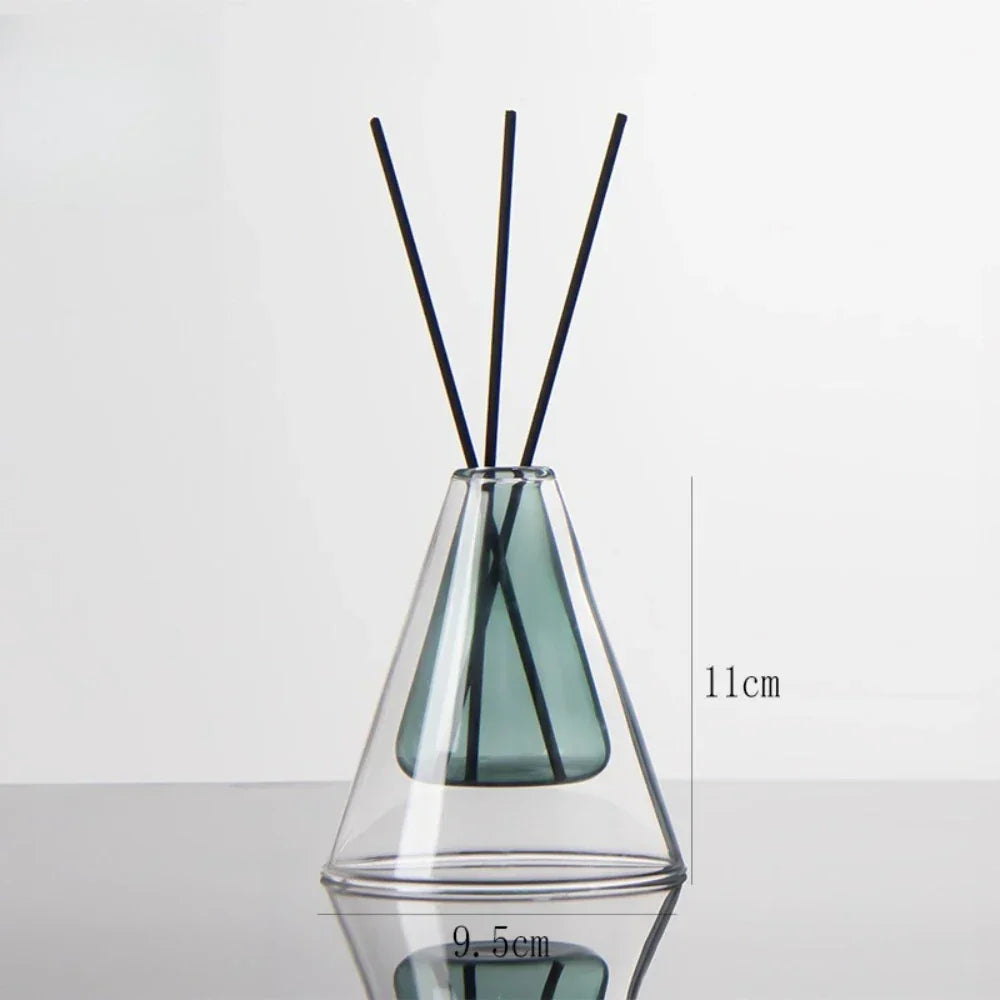 Triangle Glass Aromatherapy Vase