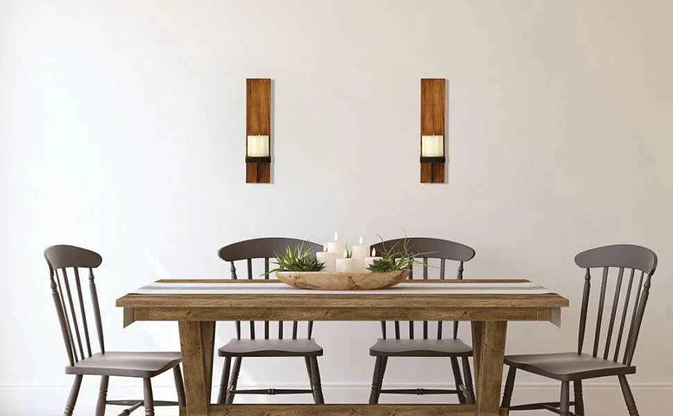 Wooden Wall Candle Sconces