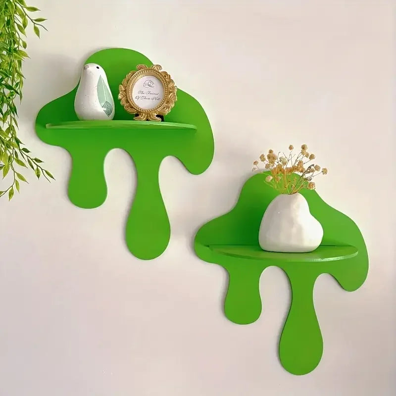 Wooden waterdrop Shelf _ Stylish Wall Accent